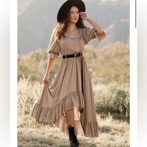 Joyfolie GWENAELLE DRESS IN HEATHER OAK